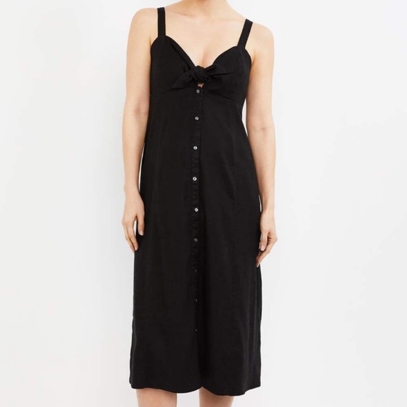 Splendid Dahlia Black button down maternity dress in size small - Picture 1 of 10